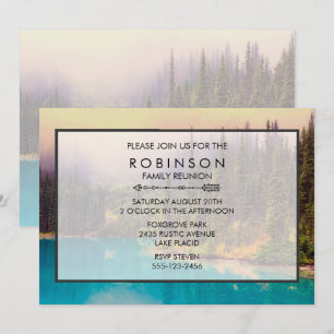 Scenic Northern Landscape Rustic Reunion Invite