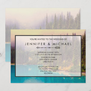 Scenic Northern Landscape Rustic Wedding Invite