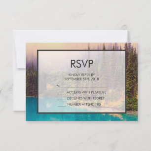Scenic Northern Landscape Rustic  Wedding RSVP