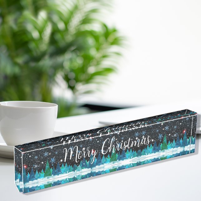 Scenic Office Christmas Decoration Acrylic Plaque Nameplate (Creator Uploaded)