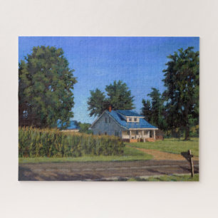 Scenic Old Farm House on Missouri Farm Jigsaw Puzzle