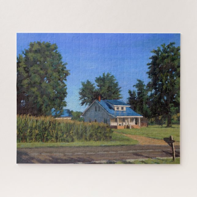 Scenic Old Farm House on Missouri Farm Jigsaw Puzzle (Horizontal)