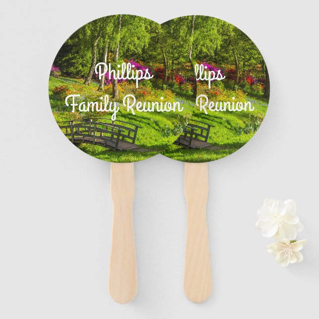 Scenic Park Family Reunion Hand Fan (Front and Back)