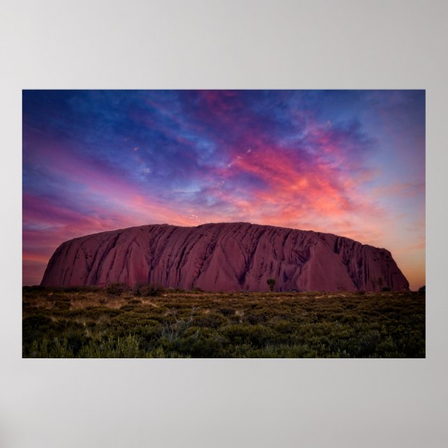 Scenic Photography - Uluru at sunset Poster (Front)