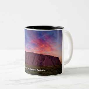 Scenic Photography - Uluru at Sunset Two-Tone Coffee Mug