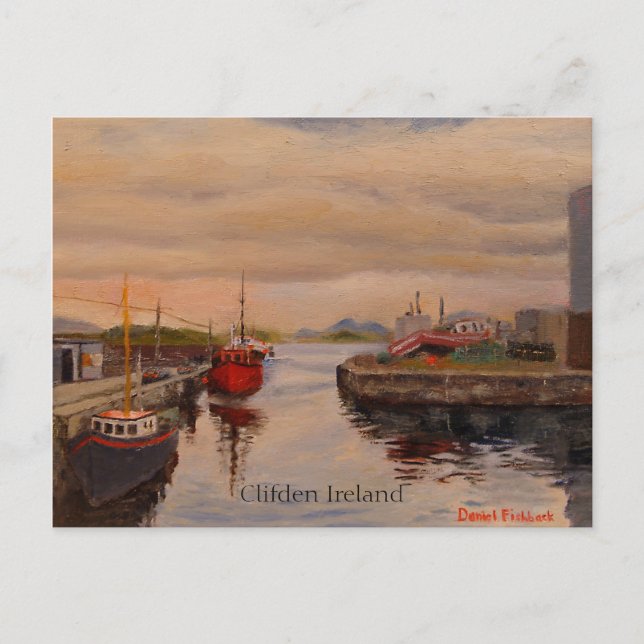 Scenic Pier in Clifden Ireland Postcard (Front)