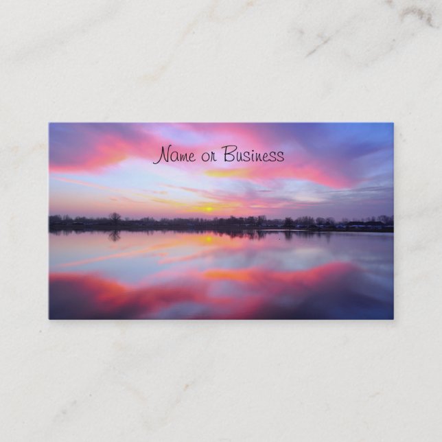 Scenic Pink Landscape Business Card (Front)