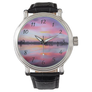Scenic Pink Landscape Watch