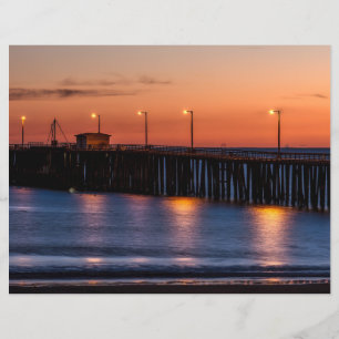 Scenic Pismo Beach Sunset Scrapbook Paper