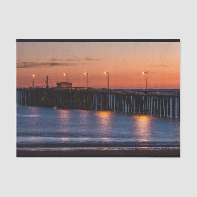 Scenic Pismo Beach Sunset Tissue Paper (Front)