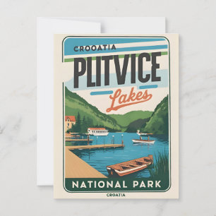 Scenic Postcard of Plitvice Lakes Croatia – Nature