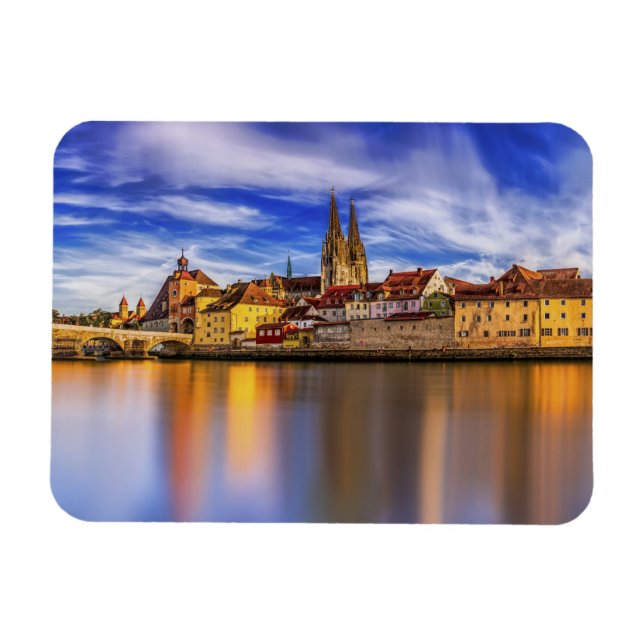 Scenic Regensburg River View Magnet (Horizontal)