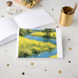 Scenic River & Duck Hardcover Notebook Nature Ar Guest Book