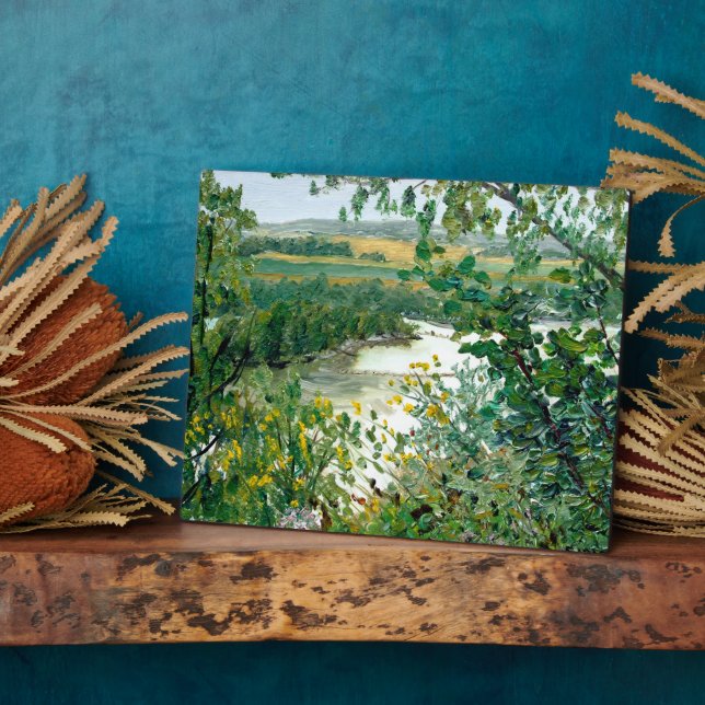  Scenic River View From a High Bluff Plaque (Side)