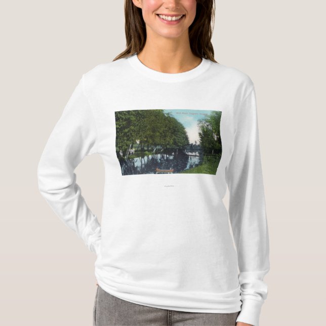 Scenic River with Canoe SceneEugene, OR T-Shirt (Front)