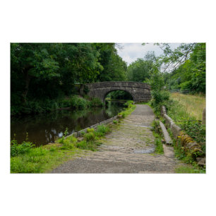 Scenic Rochdale Canal Bridge Poster