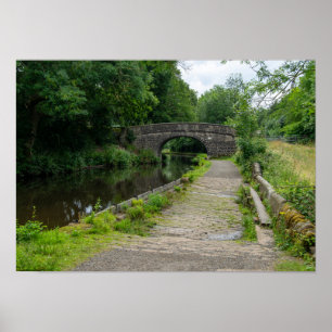 Scenic Rochdale Canal Bridge Poster