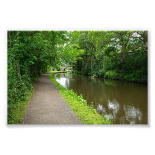 Scenic Rochdale Canal Towpath at Luddendenfoot Photo Print