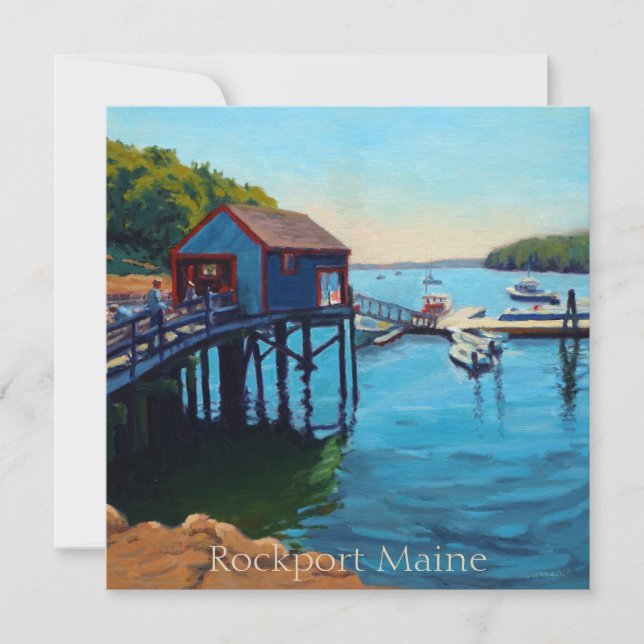 Scenic Rockport Maine Harbour with Boats (Front)