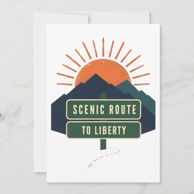 Scenic Route To Liberty Card (Front)