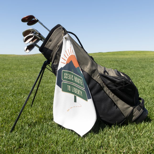 Scenic Route To Liberty Golf Towel (Green)