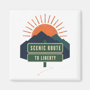 Scenic Route To Liberty Magnet