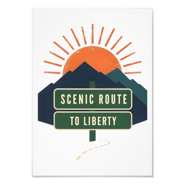 Scenic Route To Liberty Photo Print (Front)
