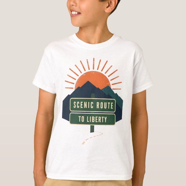 Scenic Route To Liberty T-Shirts (Front)