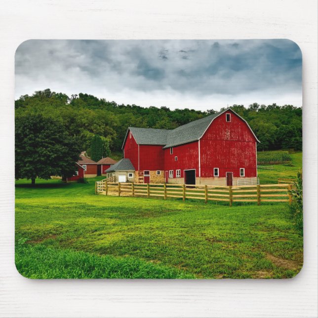 Scenic Rural Photography Farmhouse USA Countryside Mouse Mat (Front)