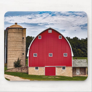 Scenic Rural Photography Farmhouse USA Countryside Mouse Mat