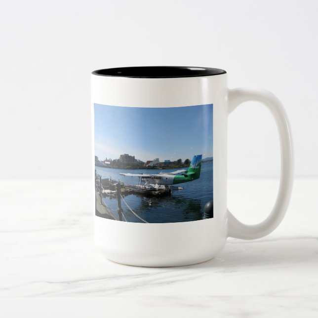 Scenic Seaplane in Victoria Two-Tone Coffee Mug (Right)