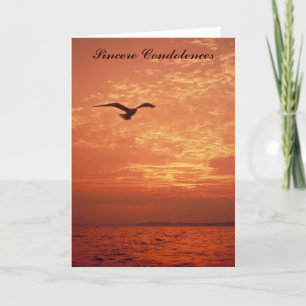 Scenic Seascape, Sincere Condolences Card
