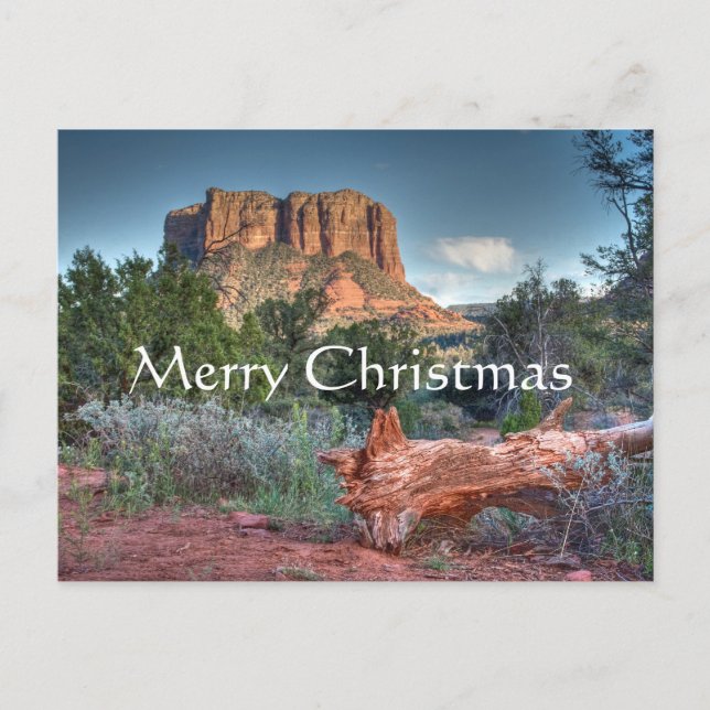 Scenic Sedona, Merry Christmas Holiday Postcard (Front)