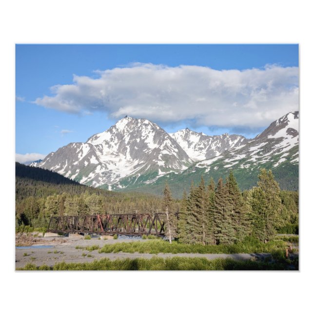 Scenic Seward Highway Chugach National Forest Photo Print (Front)