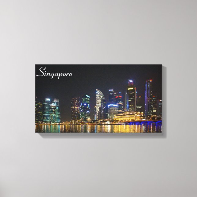 Scenic Singapore Skyline Canvas Print (Front)