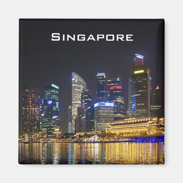 Scenic Singapore Skyline Magnet (Front)