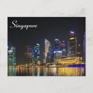 Scenic Singapore Skyline Postcard