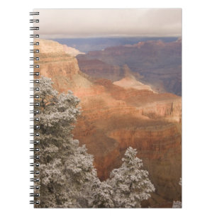Scenic snowy winter landscape along the south notebook