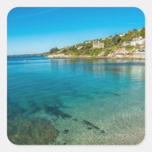 Scenic St Mawes Falmouth in Cornwall, England, UK. Square Sticker