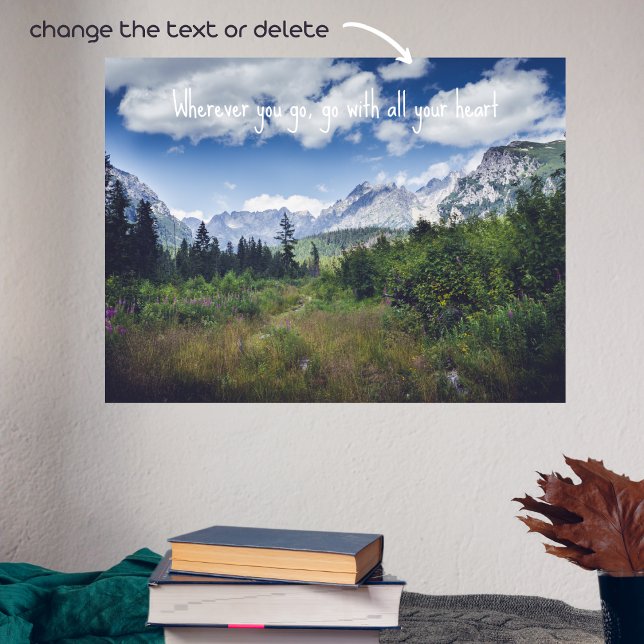 Scenic summer mountain landscape with a meadow  poster (Creator Uploaded)