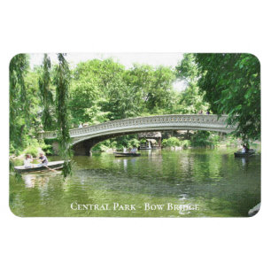 Scenic Summertime NYC Bow Bridge Central Park Magnet