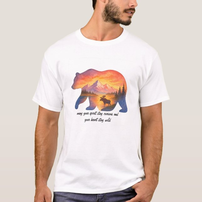 Scenic Sunset Bear T-shirt (Front)