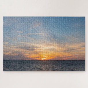 Scenic sunset on italian sea jigsaw puzzle