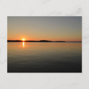 Scenic Sunset Reflections On The Lake Postcard