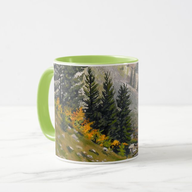 Scenic Taylor River Colorado Painting Mug (Front Left)