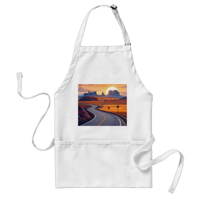 Scenic travel adventures on winding road standard apron (Front)
