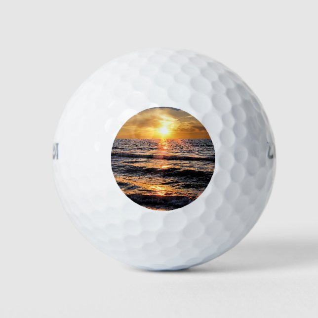 Scenic Tropical Beach Golf Balls (Front)
