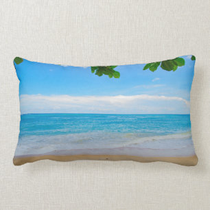 Scenic Tropical Beach Sun Sand and Surf Lumbar Cushion
