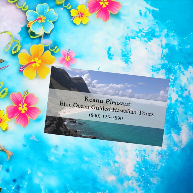 Scenic Tropical Honolulu Beach Business Card (Creator Uploaded)
