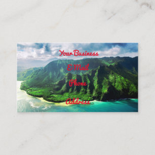 Scenic Tropical kauai Hawaii Island Business Card
